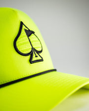Perforated Rope Hat - Highlighter Yellow