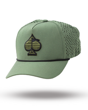 Perforated Rope Hat - Olive