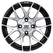 Pursuit 14 inch GTW golf cart wheel - Black / Silver
