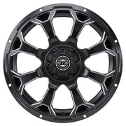 Raven 14 inch GTW golf cart off-Road wheel - Black / Silver