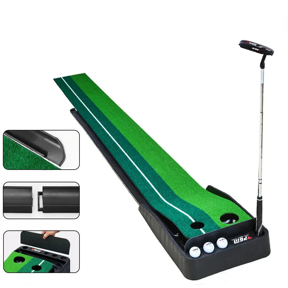 Portable Golf Putting Mat  True Roll Surface  Non-Slip Base