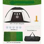 Golf Practice Net with Mat Balls  and Tee