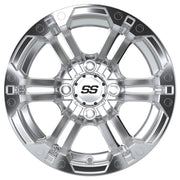 Specter 12 inch GTW golf cart wheel - Chrome