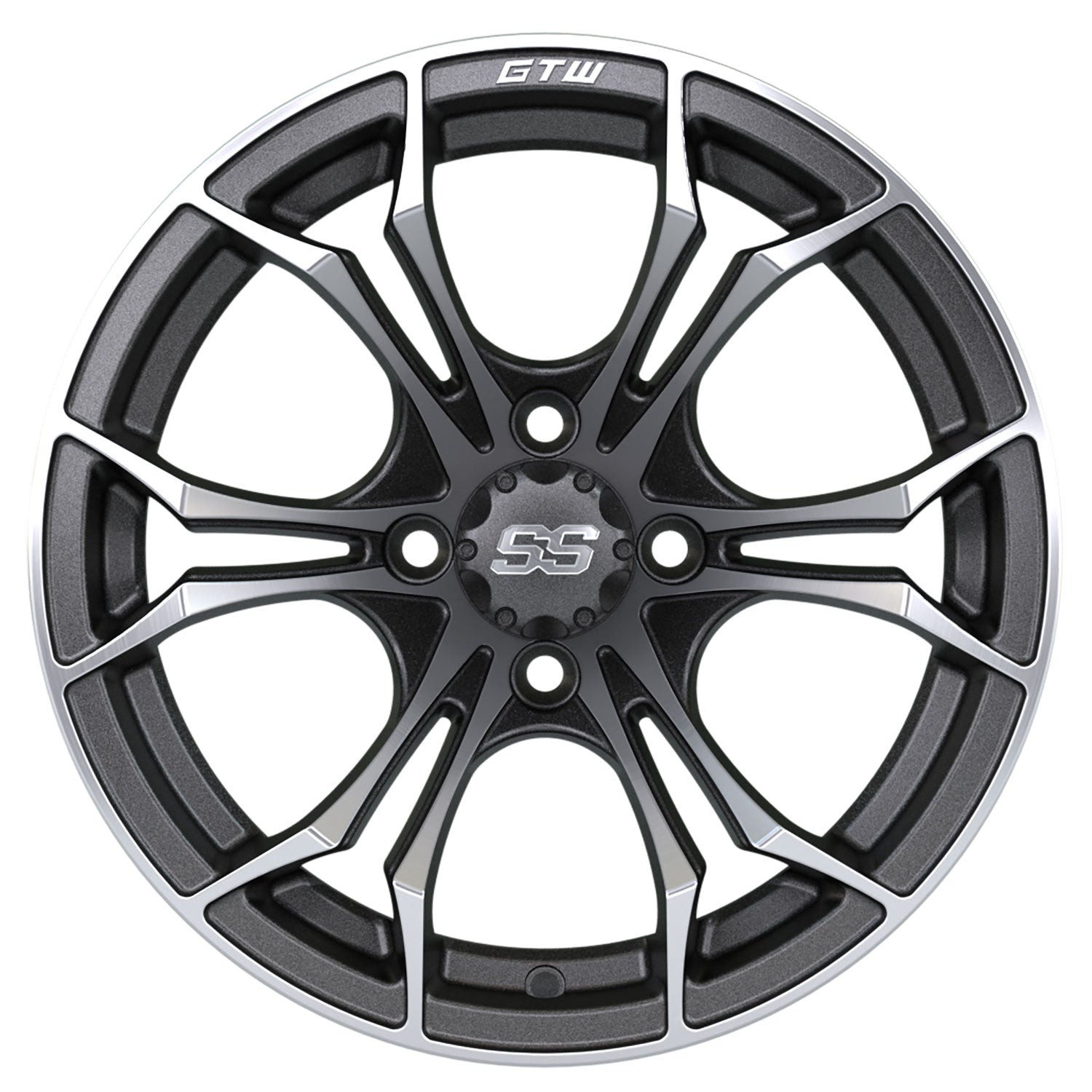 Spyder 14 inch GTW golf cart wheel - Matte Grey