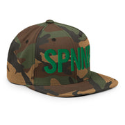 Spinner Snapback The Links Camo Kelly golf hat – right front angle
