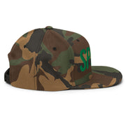 Spinner Snapback The Links Camo Kelly golf hat – right side