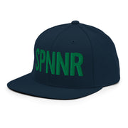 Spinner Snapback The Links Navy Kelly golf hat – left front angle