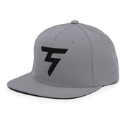 Spinner Snapback The Torrey Silver Black golf hat – left front angle