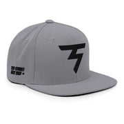 Spinner Snapback The Torrey Silver Black golf hat – right front angle