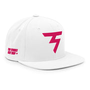 Spinner Snapback The Torrey White Pink golf hat – right front angle