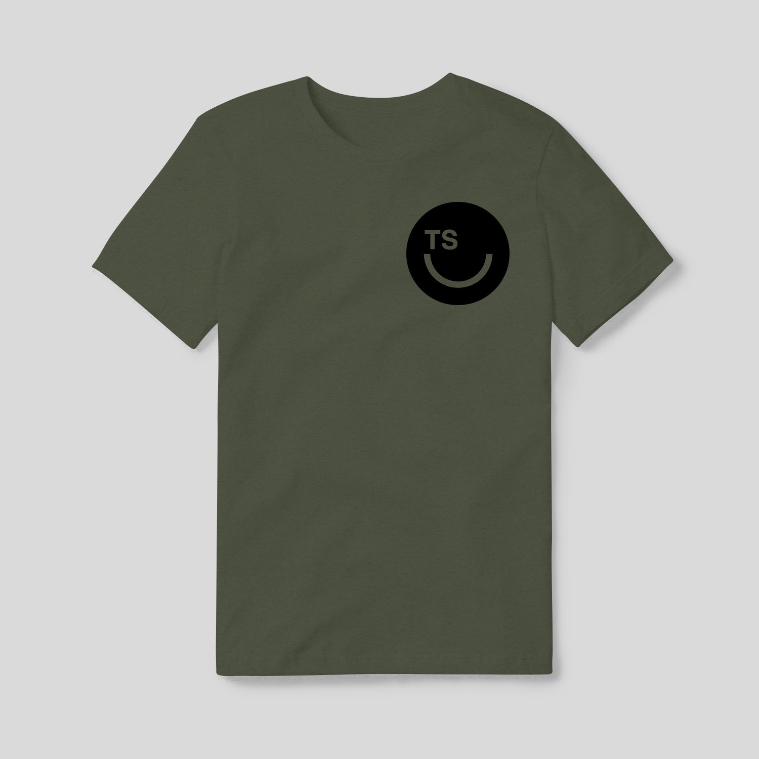 Solid Happy Short Sleeve Tee