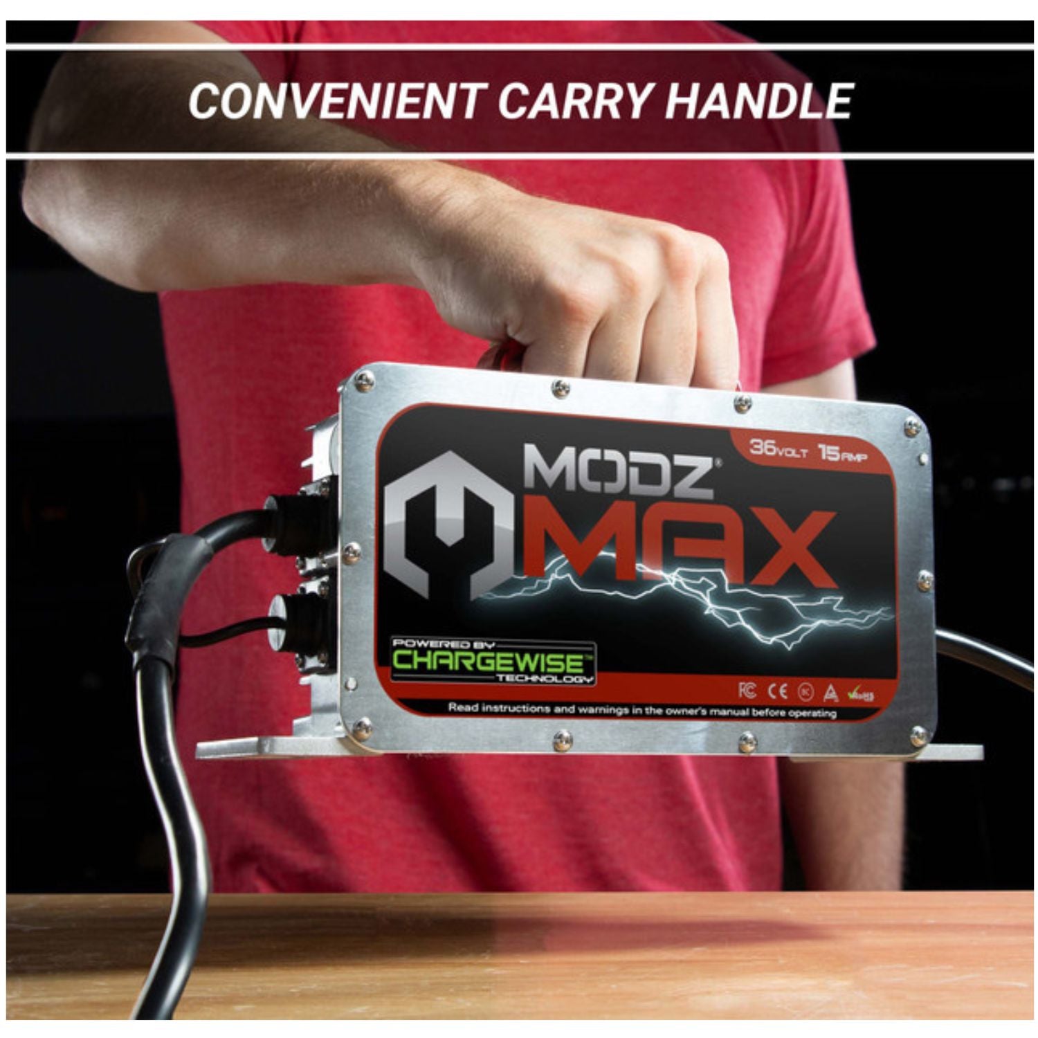 MODZ MAX36 15 Amp EZGO Marathon Battery Charger for 36 Volt Golf Carts