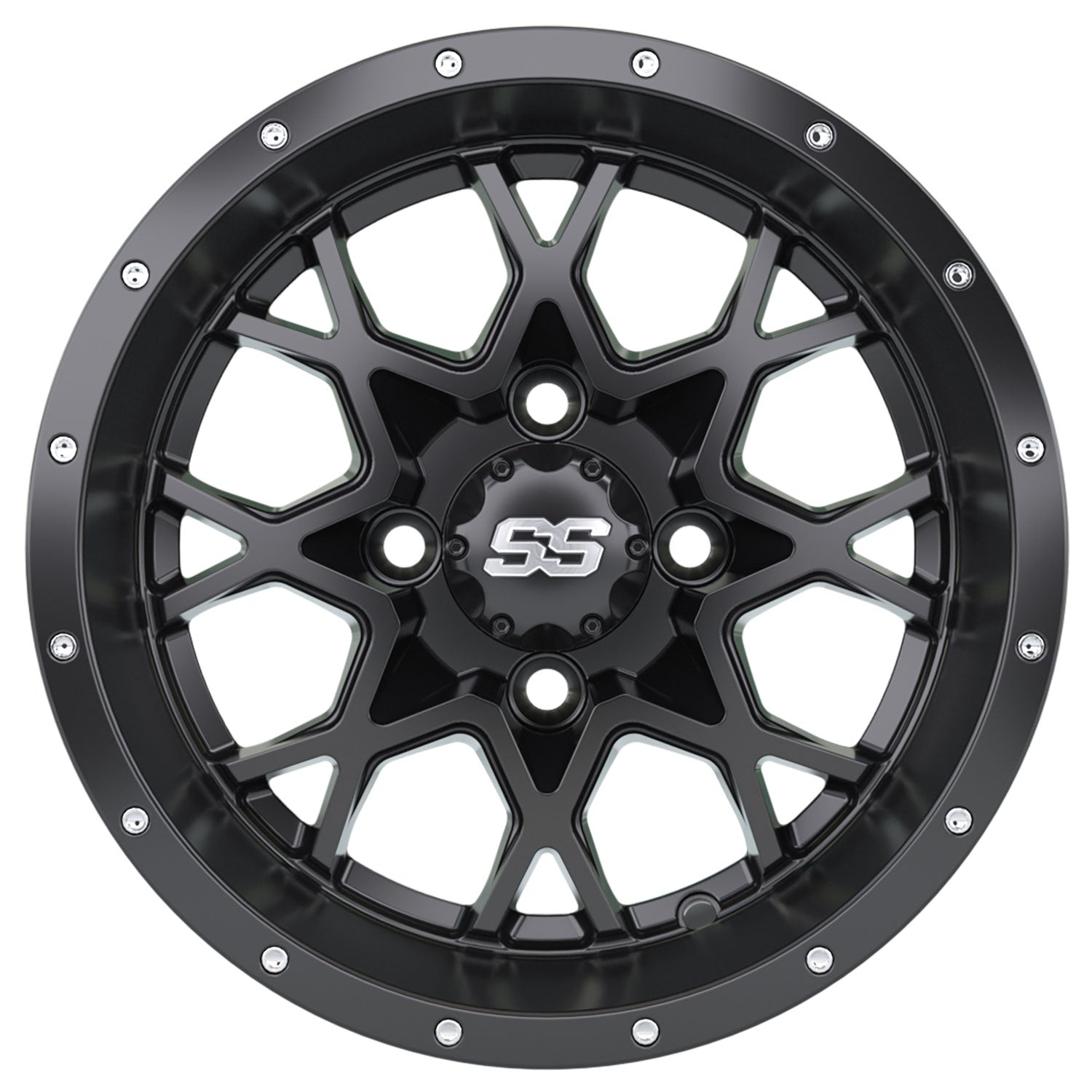 Vortex 12 inch GTW golf cart wheel - Matte Black