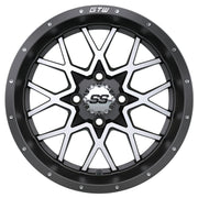 Vortex 14 inch GTW golf cart wheel - Matte Grey / Silver