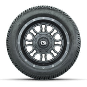 GTW® Volt Gunmetal 12 in Wheels with 215/40-12 Excel Classic Street Tires – Full Set