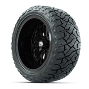 GTW Viper Gloss Black 15 in Wheels with 23X10-R15 Maverick Steel Belted Radial All-Terrain Tires – Full Set