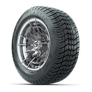GTW® Boost Chrome 12 in Wheels with 215/40-12 Excel Classic Street Tires – Full Set