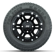 GTW Specter Matte Black 10 in Wheels with 205/50-10 Kenda Pro Tour Street Tires – Full Set