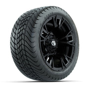 GTW® Vandal Matte Black/Machined 12 in Wheels with 215/35-12 Mamba Street Tires – Full Set