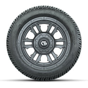 GTW® Shogun Gunmetal 12 in Wheels with 215/40-12 Excel Classic Street Tires – Full Set
