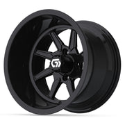 Reaper Ultra-Wide 14 inch GTW golf cart wheel - Glossy Black