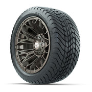 Set of (4) 12 in GTW® Stellar Matte Bronze Wheels with 215/35-12 Mamba Street Tires