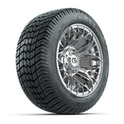 GTW® Stellar Chrome 12 in Wheels with 215/40-12 Excel Classic Street Tires – Full Set