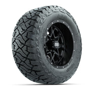GTW Vortex Matte Black 12 in Wheels with 23x10.00-R12 Maverick All-Terrain Tires – Full Set
