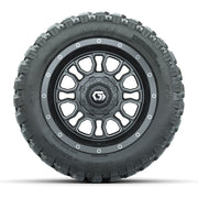 GTW Volt Gunmetal/Machined 12 in Wheels with 22x11-R12 Nomad All Terrain Tires – Full Set