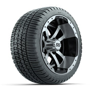 GTW Storm Trooper Black and Machined 12 in Wheels with 18in Fusion Street Tires – Set of 4