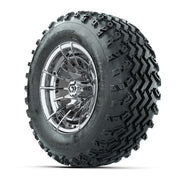 GTW® Boost Chrome 12 in Wheels with 23X10.00-12 Rogue All-Terrain Tires – Full Set