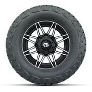 GTW Stealth Black/Machined 12 in Wheels with 23x10.00-R12 Maverick All-Terrain Tires – Full Set