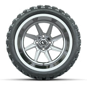 GTW Reaper Chrome 15 in Wheels with 23X10-R15 Nomad Steel Belted Radial All-Terrain Tires – Full Set