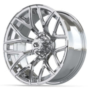 Monaco 16 inch GTW golf cart wheel - Chrome