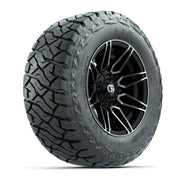 GTW Stealth Black/Machined 12 in Wheels with 23x10.00-R12 Maverick All-Terrain Tires – Full Set