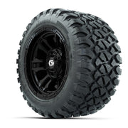 GTW® Shogun Gloss Black 12 in Wheels with 22X11-R12 Nomad Steel Belt Radial All-Terrain Tires – Full Set