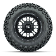 Set of (4) 12 in GTW® Volt Machined & Black Wheels with 23x10.5-12 Predator All-Terrain Tires