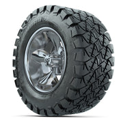 GTW® Godfather Chrome 12 in Wheels with 22X10-12 Timberwolf All-Terrain Tires – Full Set
