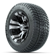 GTW Vampire Black/Machined 10 in Wheels with 205/50-10 Kenda Pro Tour Street Tires – Full Set