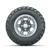 GTW Spyder Silver 10 in Wheels with 20x10.00-10 Rogue All Terrain Tires – Full Set
