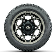 GTW® Nexus Black/Bronze 12 in Wheels with 215/40-12 Excel Classic Street Tires – Full Set