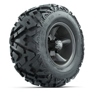 GTW Godfather Matte Gray 10 in Wheels with 20x10-10 Barrage Mud Tires – Full Set