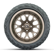 GTW Assault Matte Bronze 14 in Wheels with 23X10-R14 Maverick Steel Belted Radial All-Terrain Tires – Full Set
