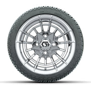 GTW® Boost Chrome 12 in Wheels with 205/30-12 Fusion Street Tires – Full Set