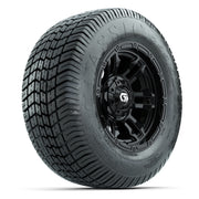 GTW® Shogun Gloss Black 12 in Wheels with 255/50-12 Excel Classic Street Tires – Full Set
