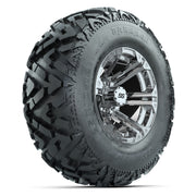 GTW® Specter Chrome 12 in Wheels with 25X10-12 Barrage Mud Tires – Full Set