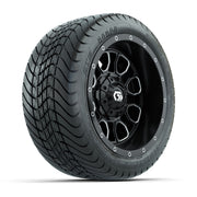 Set of (4) 12 in GTW® Volt Machined & Black Wheels with 215/35-12 Mamba Street Tires