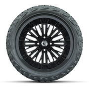 GTW Viper Gloss Black 15 in Wheels with 23X10-R15 Maverick Steel Belted Radial All-Terrain Tires – Full Set