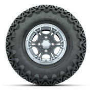 GTW Spyder Silver Brush 10 in Wheels with 22x11-10 Predator All Terrain Tires – Full Set