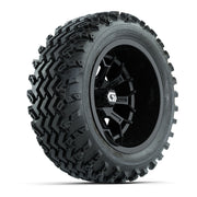 GTW Assault Gloss Black 14 in Wheels with 23X10-R14 Rogue All-Terrain Tires – Full Set